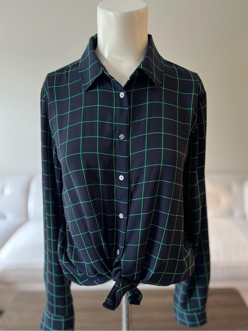 J. Crew Navy Button-Down Shirt Preppy Classic Polished Style